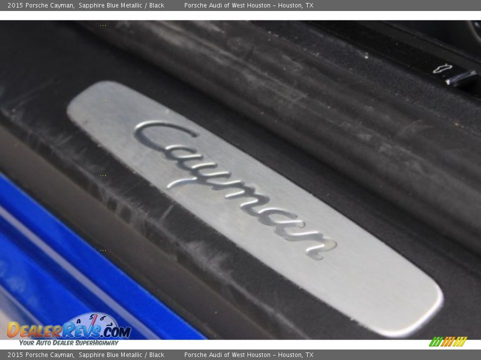 2015 Porsche Cayman Sapphire Blue Metallic / Black Photo #11