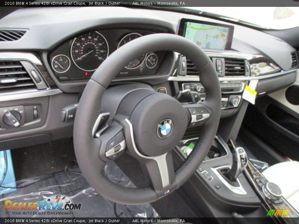 2016 BMW 4 Series 428i xDrive Gran Coupe Jet Black / Oyster Photo #14