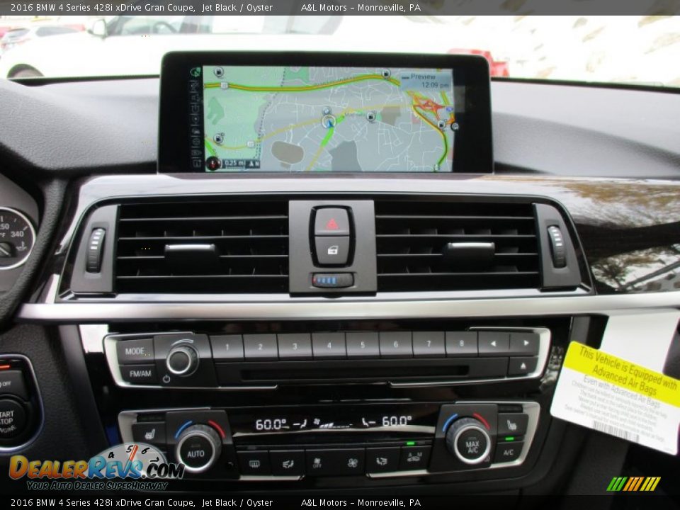2016 BMW 4 Series 428i xDrive Gran Coupe Jet Black / Oyster Photo #15