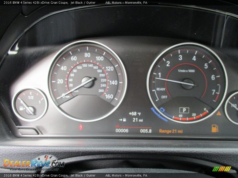 2016 BMW 4 Series 428i xDrive Gran Coupe Gauges Photo #19