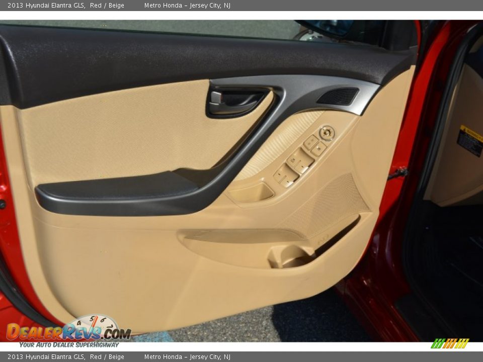 2013 Hyundai Elantra GLS Red / Beige Photo #9