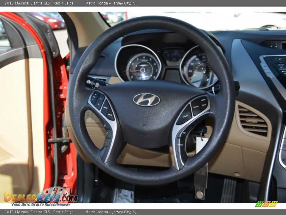 2013 Hyundai Elantra GLS Red / Beige Photo #16