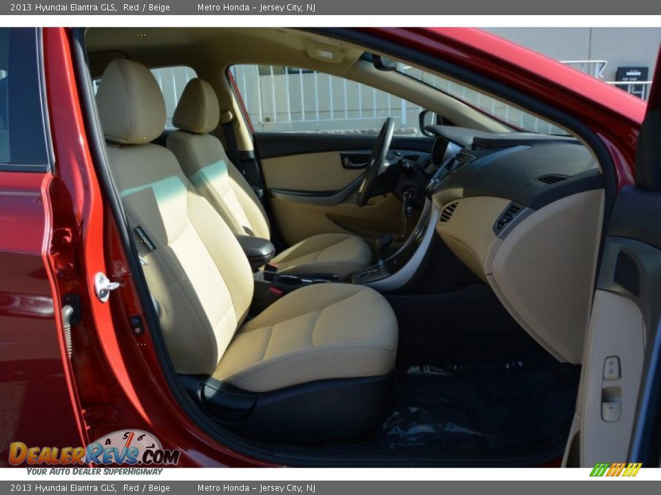 2013 Hyundai Elantra GLS Red / Beige Photo #26