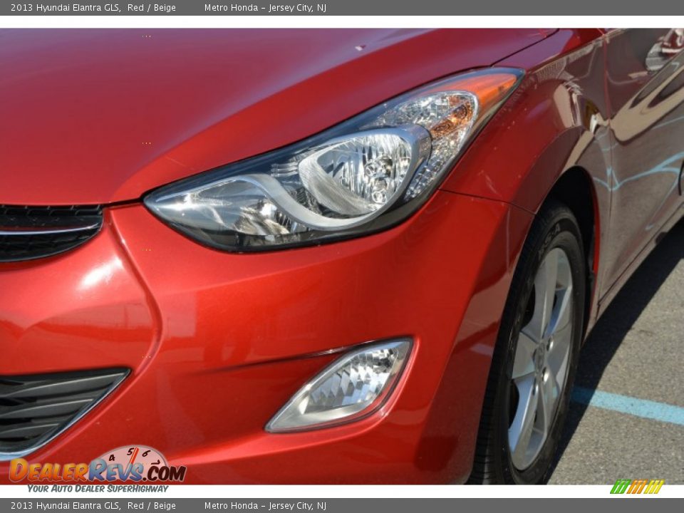2013 Hyundai Elantra GLS Red / Beige Photo #28