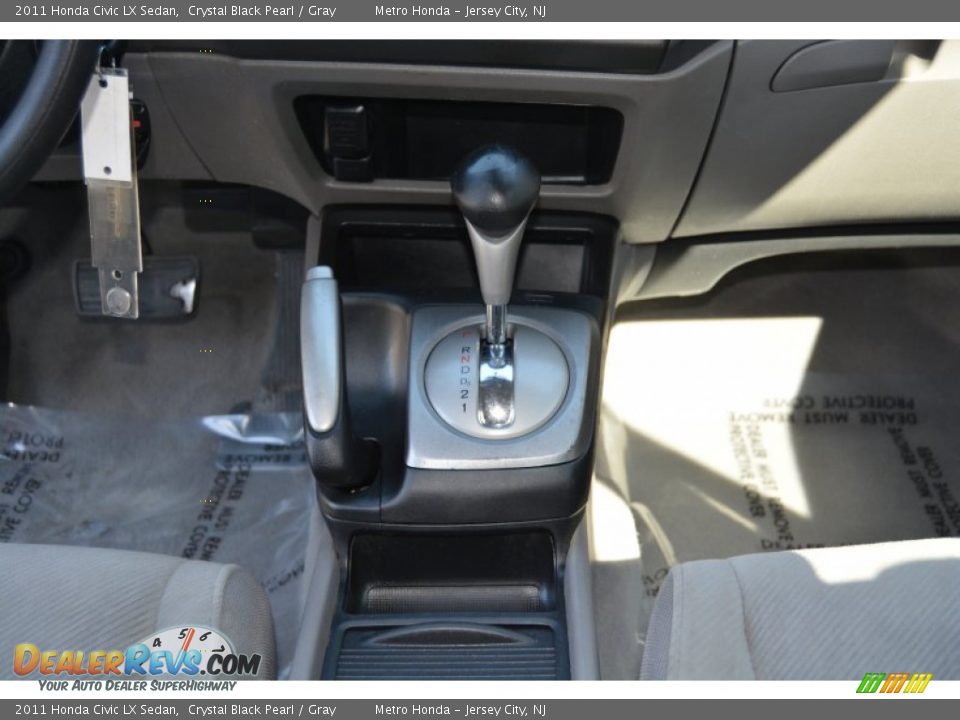 2011 Honda Civic LX Sedan Crystal Black Pearl / Gray Photo #13