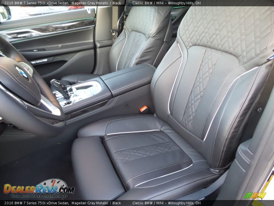 Black Interior - 2016 BMW 7 Series 750i xDrive Sedan Photo #4