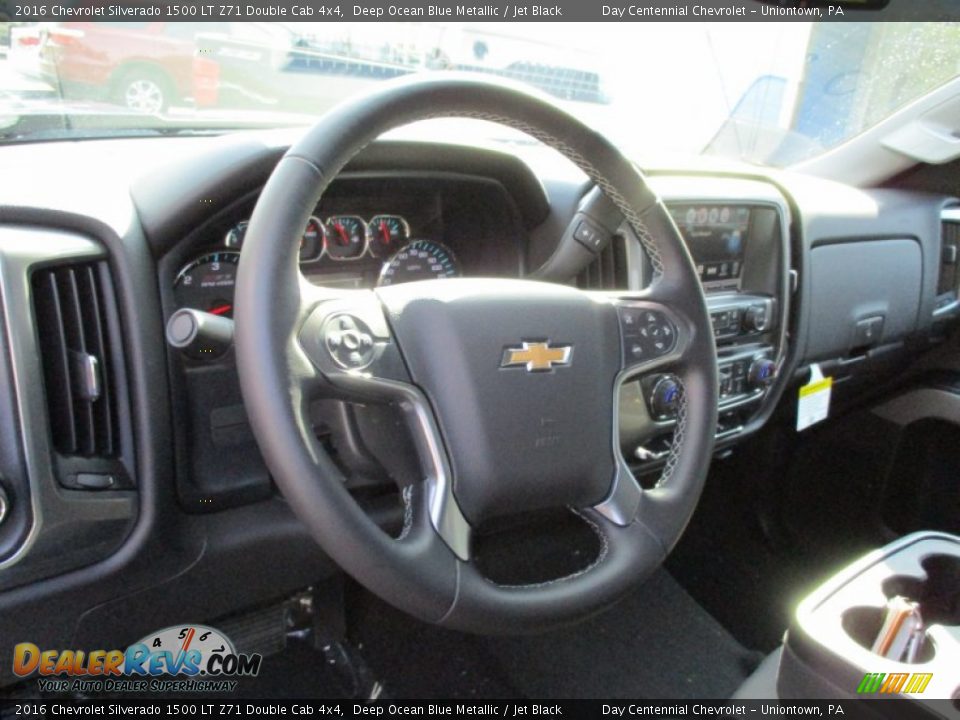 2016 Chevrolet Silverado 1500 LT Z71 Double Cab 4x4 Deep Ocean Blue Metallic / Jet Black Photo #14