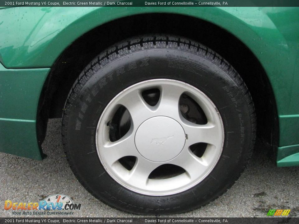 2001 Ford Mustang V6 Coupe Electric Green Metallic / Dark Charcoal Photo #3