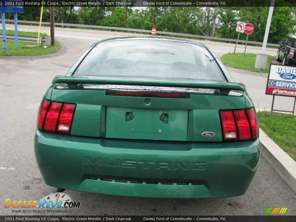 2001 Ford Mustang V6 Coupe Electric Green Metallic / Dark Charcoal Photo #6