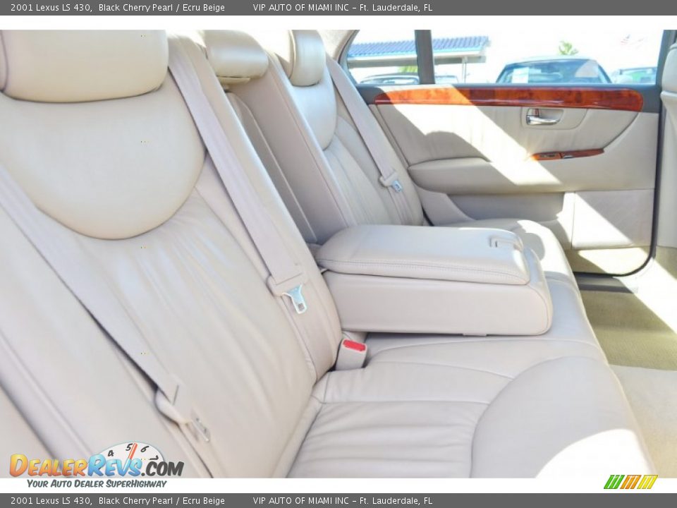 2001 Lexus LS 430 Black Cherry Pearl / Ecru Beige Photo #22