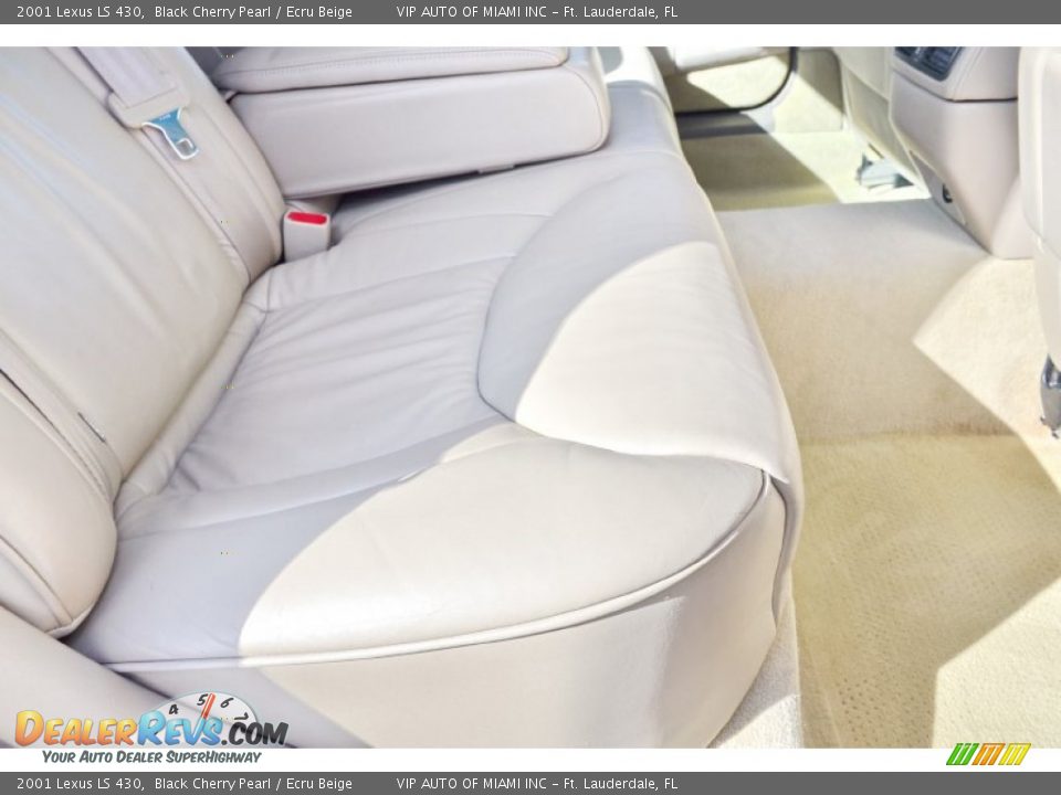 2001 Lexus LS 430 Black Cherry Pearl / Ecru Beige Photo #23