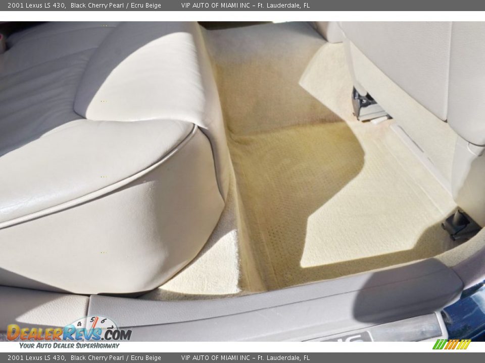 2001 Lexus LS 430 Black Cherry Pearl / Ecru Beige Photo #24