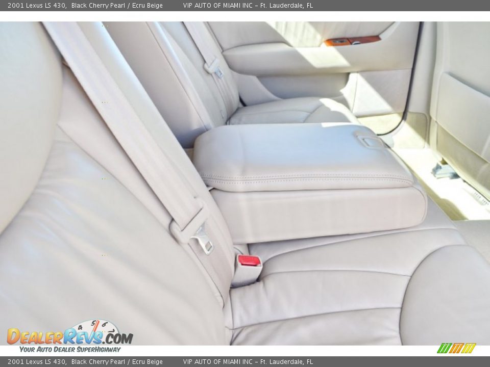 2001 Lexus LS 430 Black Cherry Pearl / Ecru Beige Photo #26