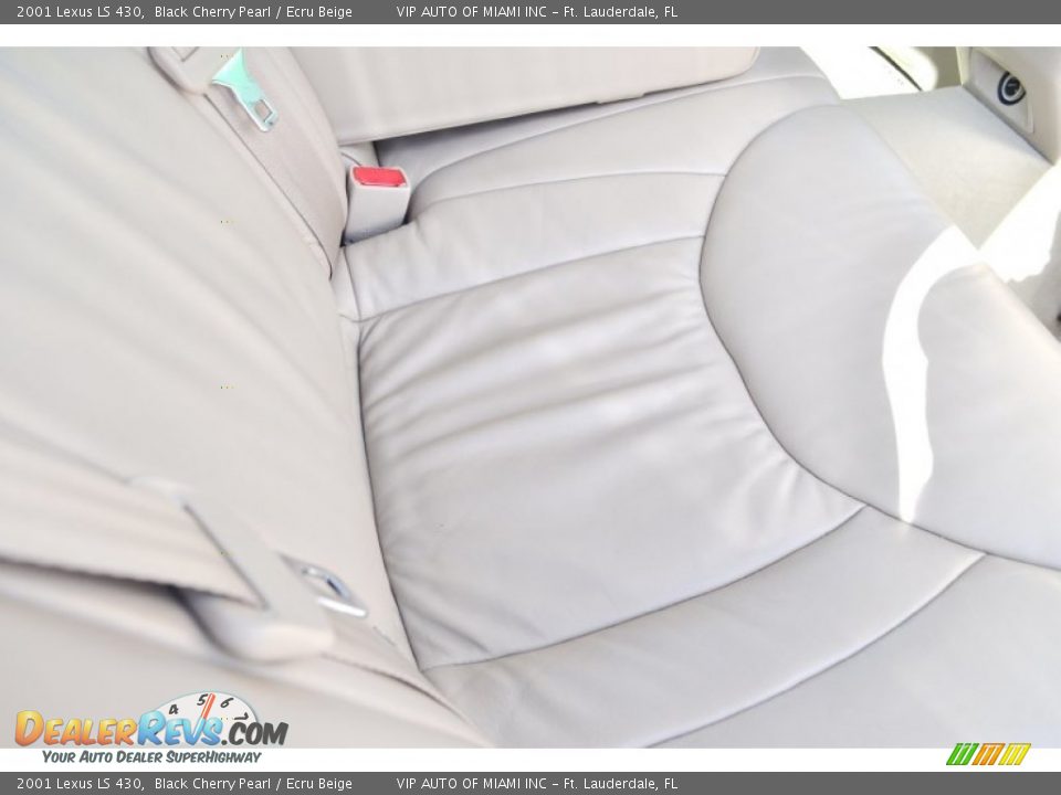 2001 Lexus LS 430 Black Cherry Pearl / Ecru Beige Photo #27