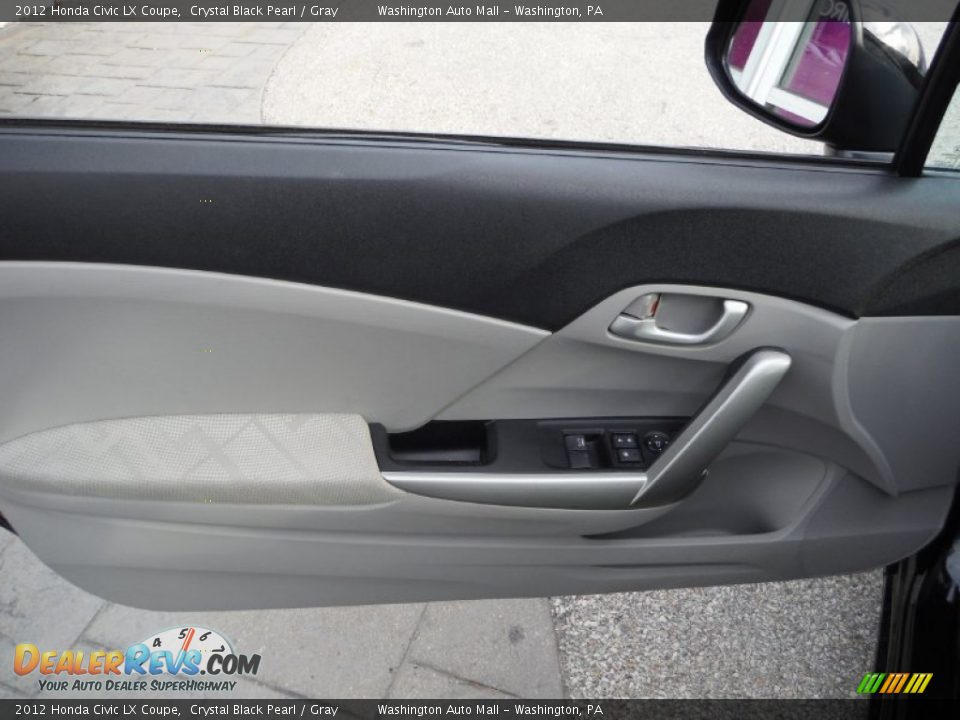 2012 Honda Civic LX Coupe Crystal Black Pearl / Gray Photo #13