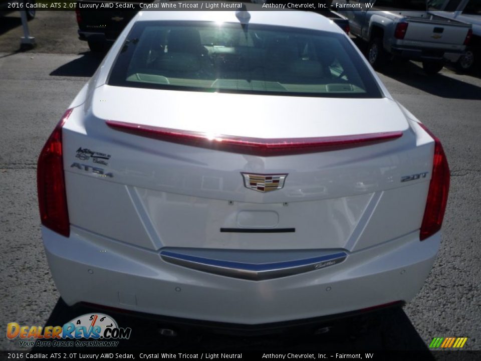 2016 Cadillac ATS 2.0T Luxury AWD Sedan Crystal White Tricoat / Light Neutral Photo #9