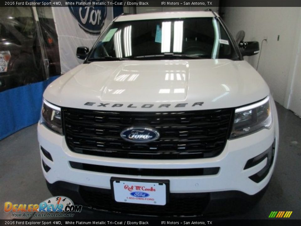 2016 Ford Explorer Sport 4WD White Platinum Metallic Tri-Coat / Ebony Black Photo #2