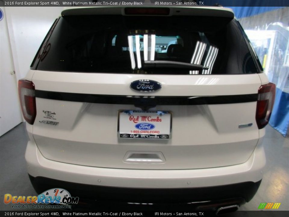 2016 Ford Explorer Sport 4WD White Platinum Metallic Tri-Coat / Ebony Black Photo #5