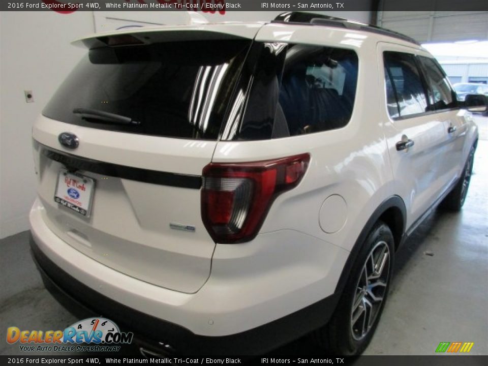 2016 Ford Explorer Sport 4WD White Platinum Metallic Tri-Coat / Ebony Black Photo #8