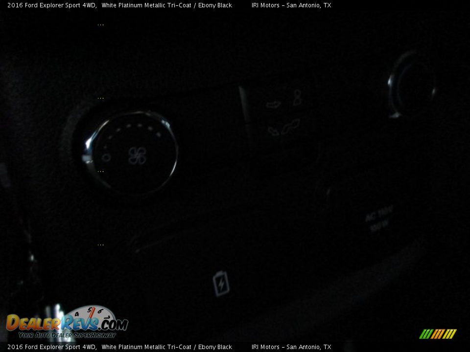 2016 Ford Explorer Sport 4WD White Platinum Metallic Tri-Coat / Ebony Black Photo #12