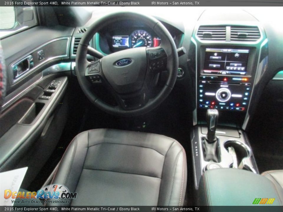 2016 Ford Explorer Sport 4WD White Platinum Metallic Tri-Coat / Ebony Black Photo #13