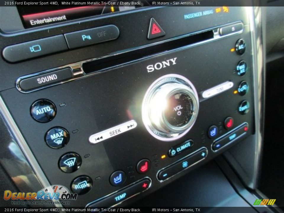 2016 Ford Explorer Sport 4WD White Platinum Metallic Tri-Coat / Ebony Black Photo #23