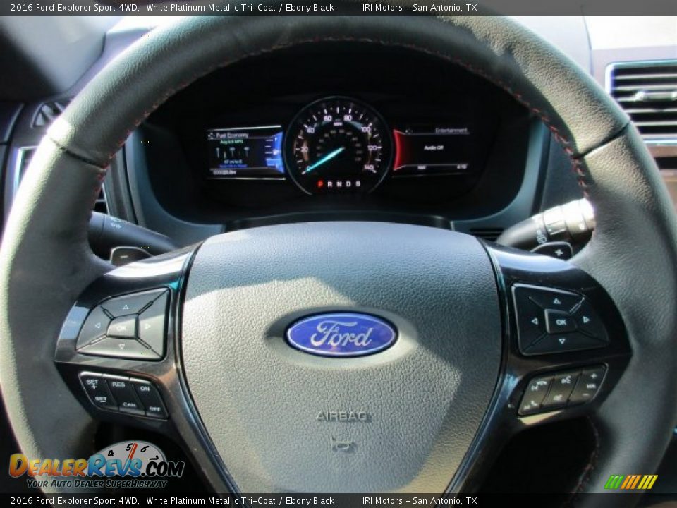 2016 Ford Explorer Sport 4WD White Platinum Metallic Tri-Coat / Ebony Black Photo #26