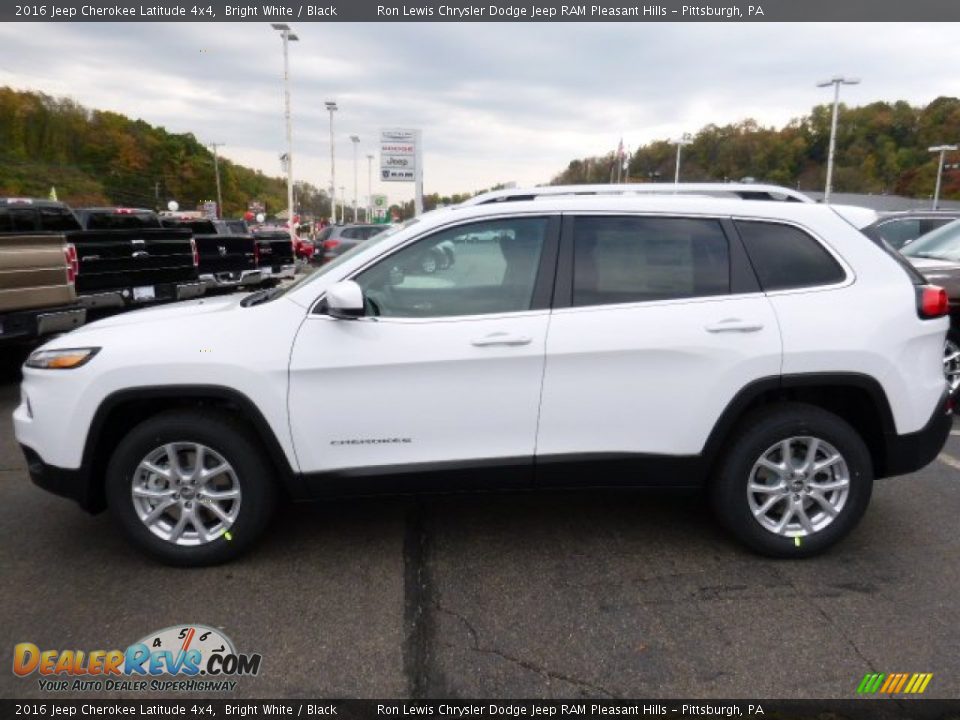 2016 Jeep Cherokee Latitude 4x4 Bright White / Black Photo #2