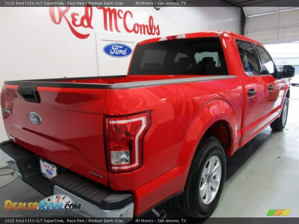 2015 Ford F150 XLT SuperCrew Race Red / Medium Earth Gray Photo #7