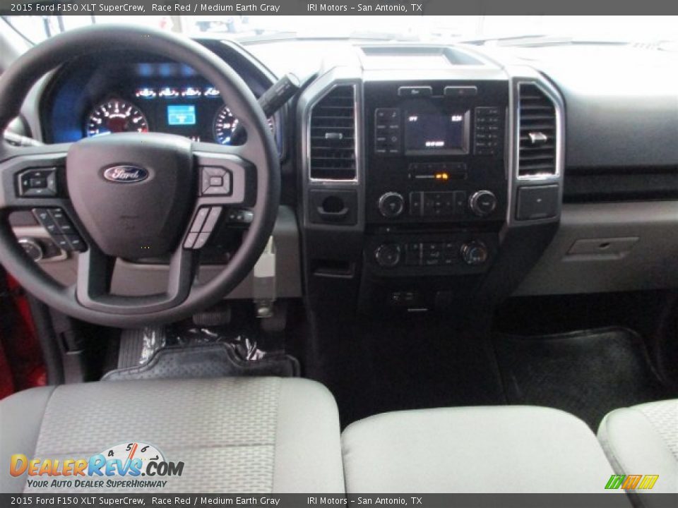2015 Ford F150 XLT SuperCrew Race Red / Medium Earth Gray Photo #9