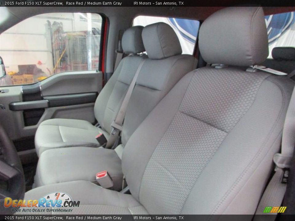 2015 Ford F150 XLT SuperCrew Race Red / Medium Earth Gray Photo #12