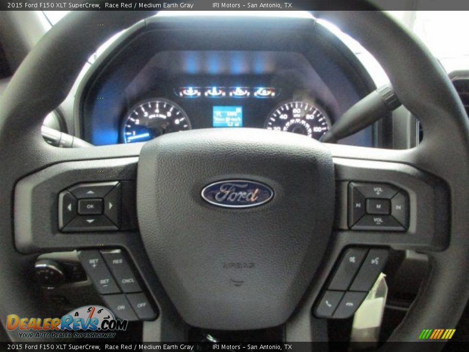 2015 Ford F150 XLT SuperCrew Race Red / Medium Earth Gray Photo #19