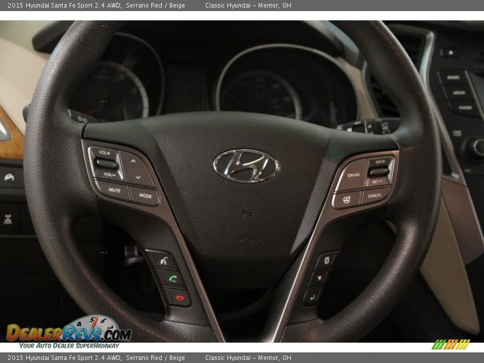 2015 Hyundai Santa Fe Sport 2.4 AWD Steering Wheel Photo #6
