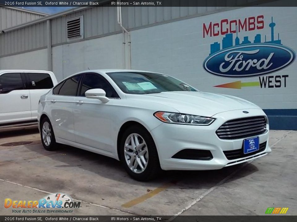 2016 Ford Fusion SE Oxford White / Charcoal Black Photo #1