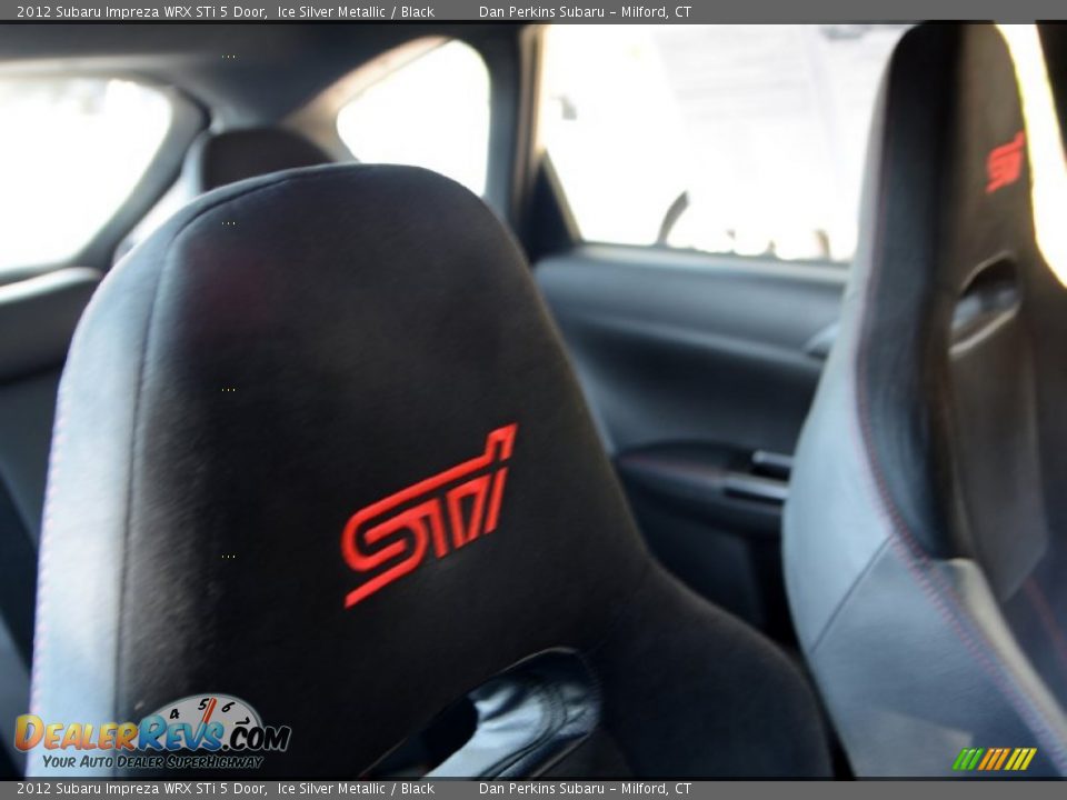 2012 Subaru Impreza WRX STi 5 Door Ice Silver Metallic / Black Photo #19