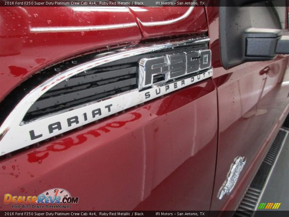 2016 Ford F350 Super Duty Platinum Crew Cab 4x4 Ruby Red Metallic / Black Photo #4