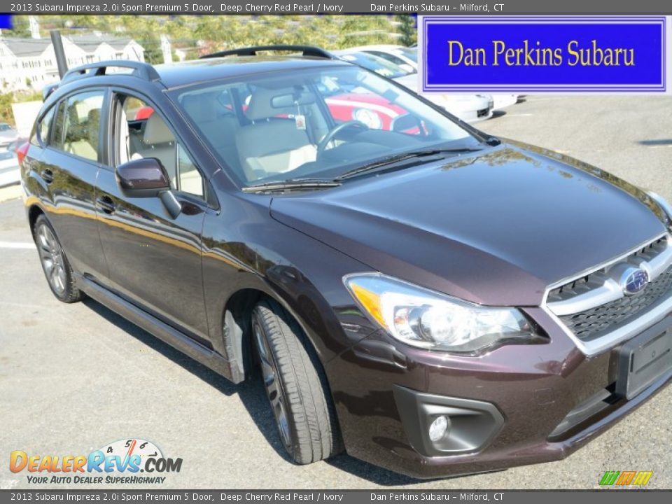 2013 Subaru Impreza 2.0i Sport Premium 5 Door Deep Cherry Red Pearl / Ivory Photo #1