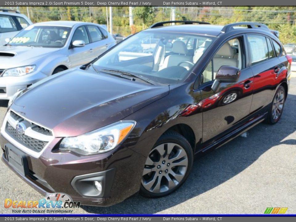 2013 Subaru Impreza 2.0i Sport Premium 5 Door Deep Cherry Red Pearl / Ivory Photo #3