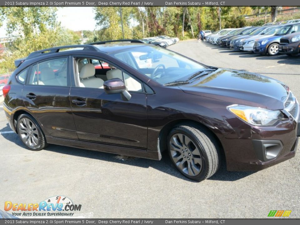 2013 Subaru Impreza 2.0i Sport Premium 5 Door Deep Cherry Red Pearl / Ivory Photo #4