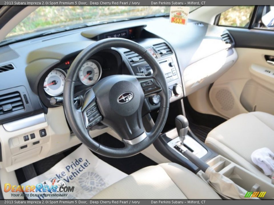 2013 Subaru Impreza 2.0i Sport Premium 5 Door Deep Cherry Red Pearl / Ivory Photo #5