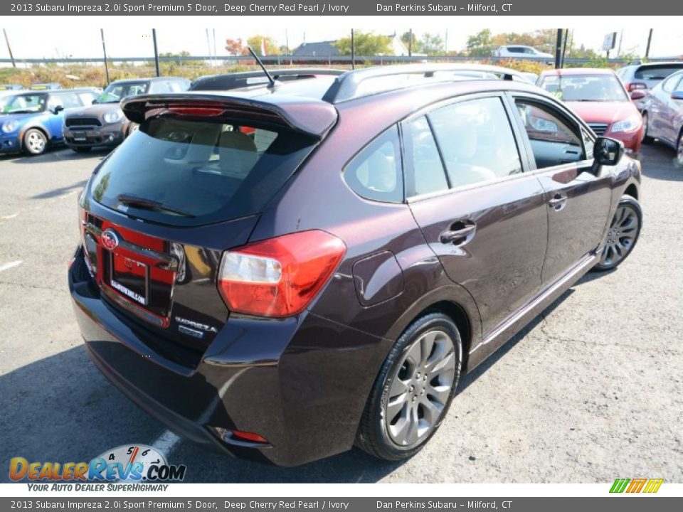 2013 Subaru Impreza 2.0i Sport Premium 5 Door Deep Cherry Red Pearl / Ivory Photo #6