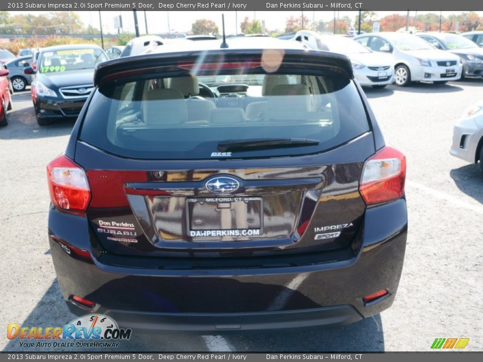 2013 Subaru Impreza 2.0i Sport Premium 5 Door Deep Cherry Red Pearl / Ivory Photo #7