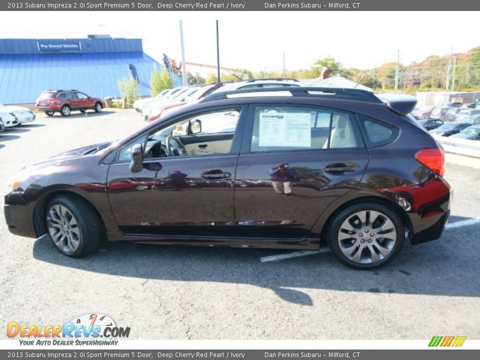 2013 Subaru Impreza 2.0i Sport Premium 5 Door Deep Cherry Red Pearl / Ivory Photo #11