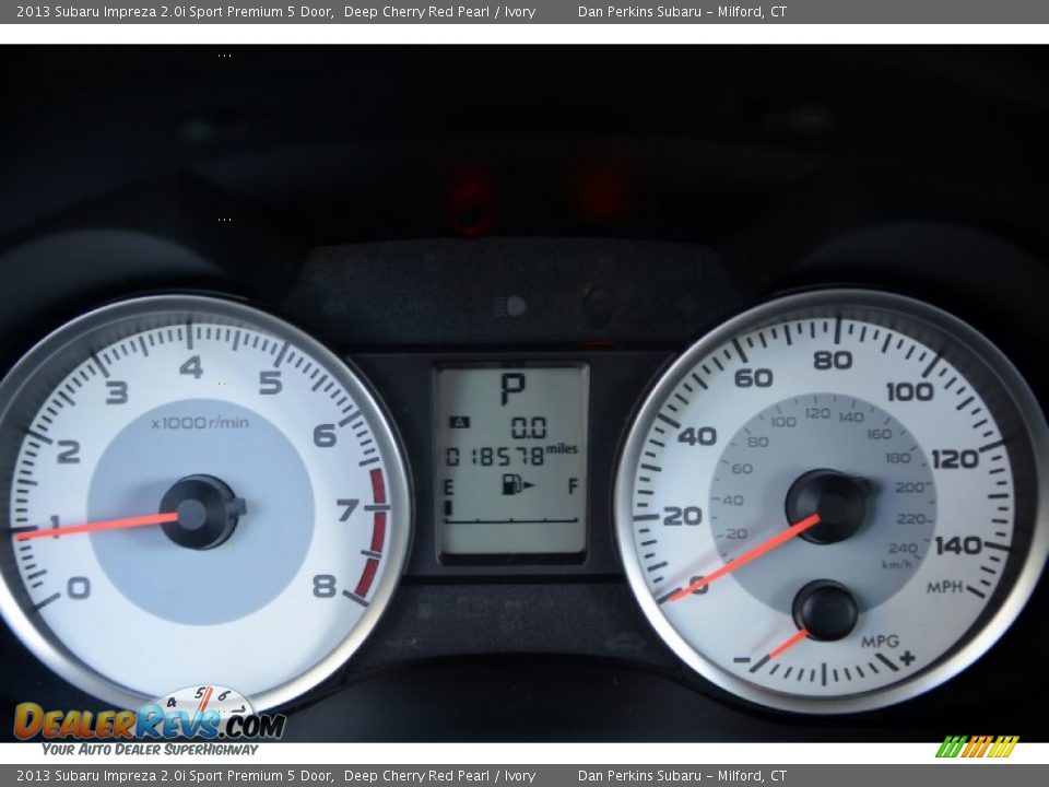 2013 Subaru Impreza 2.0i Sport Premium 5 Door Deep Cherry Red Pearl / Ivory Photo #16