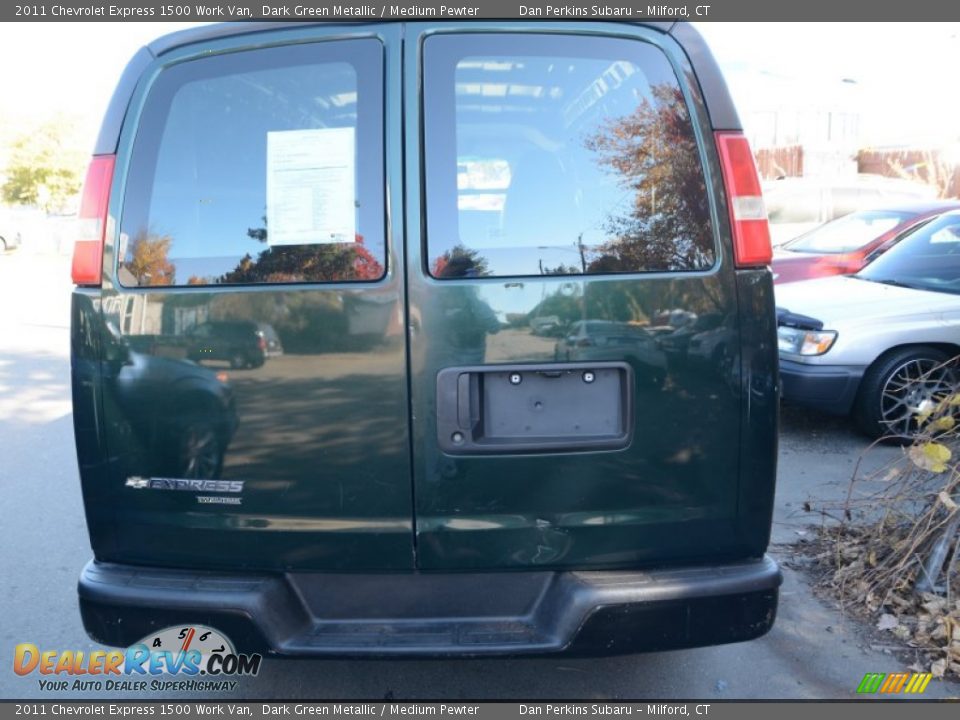 2011 Chevrolet Express 1500 Work Van Dark Green Metallic / Medium Pewter Photo #8