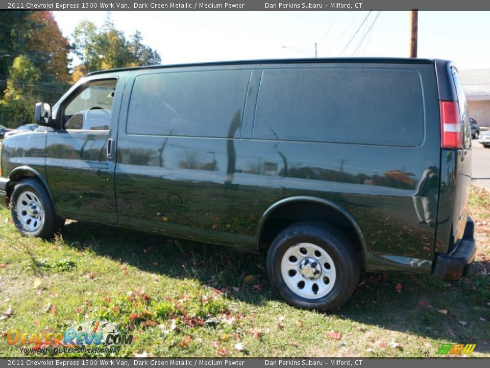 2011 Chevrolet Express 1500 Work Van Dark Green Metallic / Medium Pewter Photo #11
