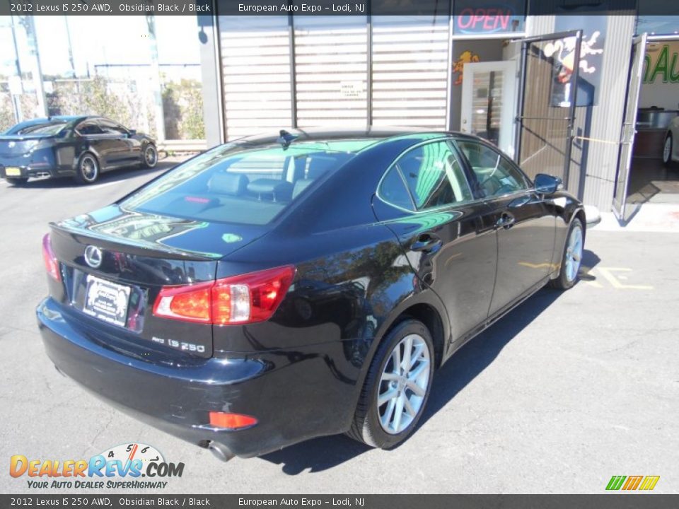 2012 Lexus IS 250 AWD Obsidian Black / Black Photo #4