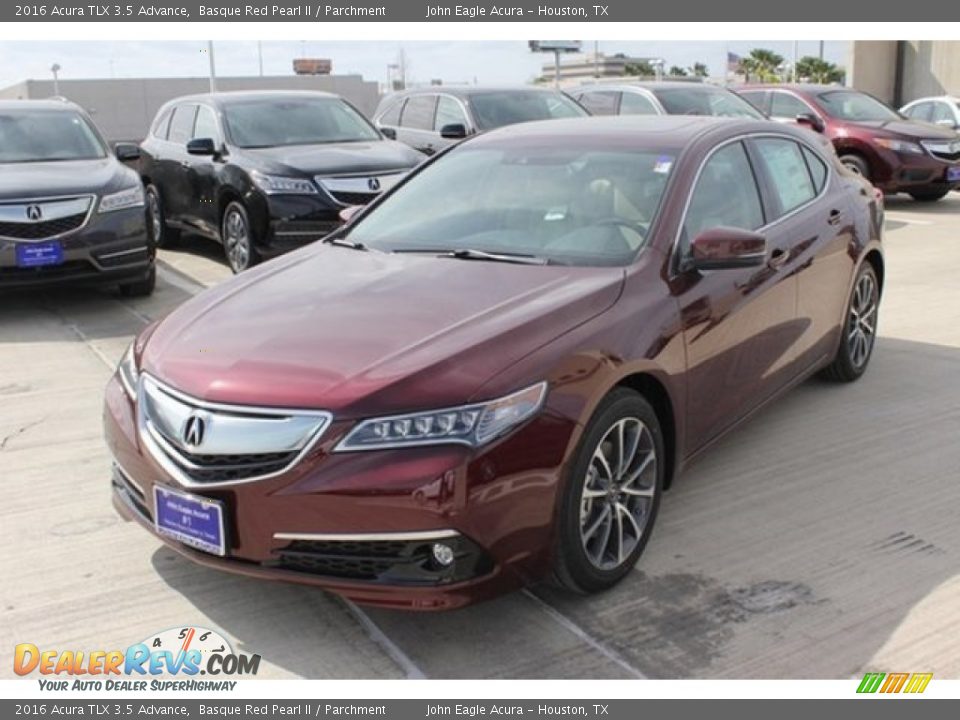 2016 Acura TLX 3.5 Advance Basque Red Pearl II / Parchment Photo #3