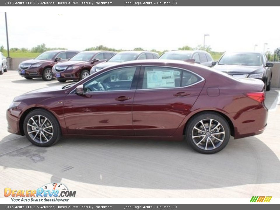 2016 Acura TLX 3.5 Advance Basque Red Pearl II / Parchment Photo #4