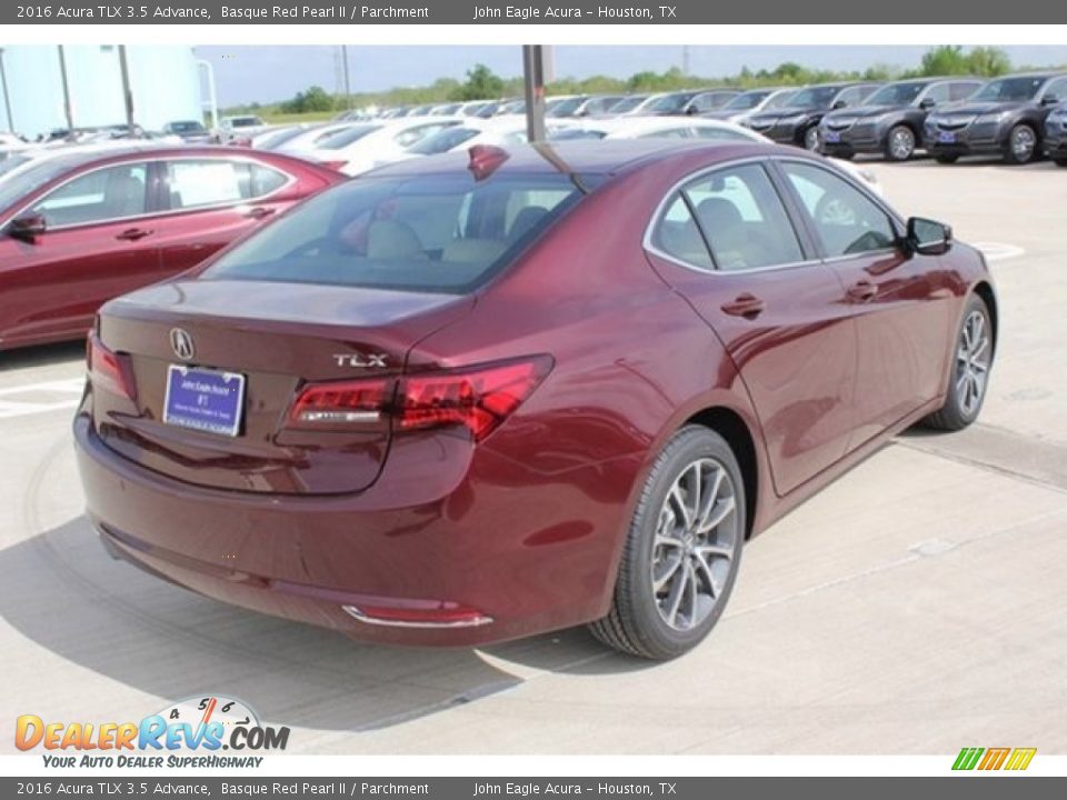 2016 Acura TLX 3.5 Advance Basque Red Pearl II / Parchment Photo #7